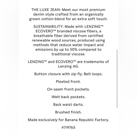 Banana Republic LUXE MID-RISE STRAIGHT JEANS Black Size 8 Retail $120 NWT - Picture 5 of 5